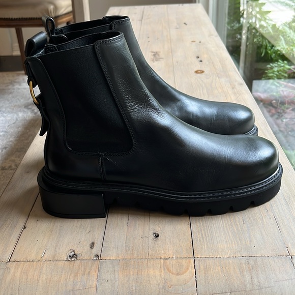 New! Frame 'Le London' Chelsea Booties Black Leather 9 US 39.5 EU 39 - Picture 5 of 10